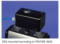 D20 Positioner VDI mounting details